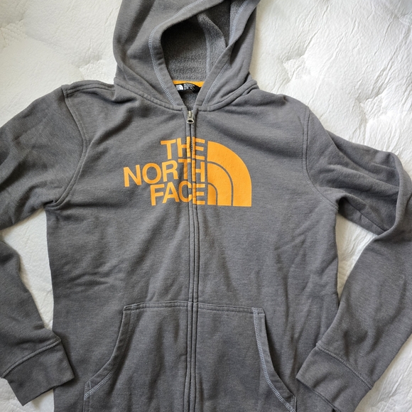 The North Face Other - The North Face Kids Charcoal Hoodie with Bright Orange Logo